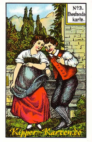 Ehestandskarte Kartenlegen mit Kipperkarten