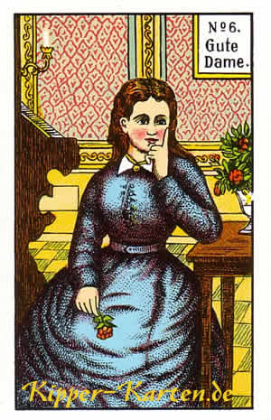 Die gute Dame Kartenlegen mit Kipperkarten