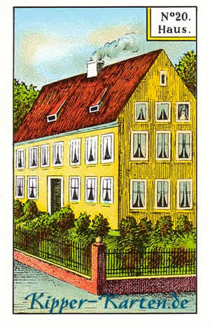 Haus Kartenlegen mit Kipperkarten